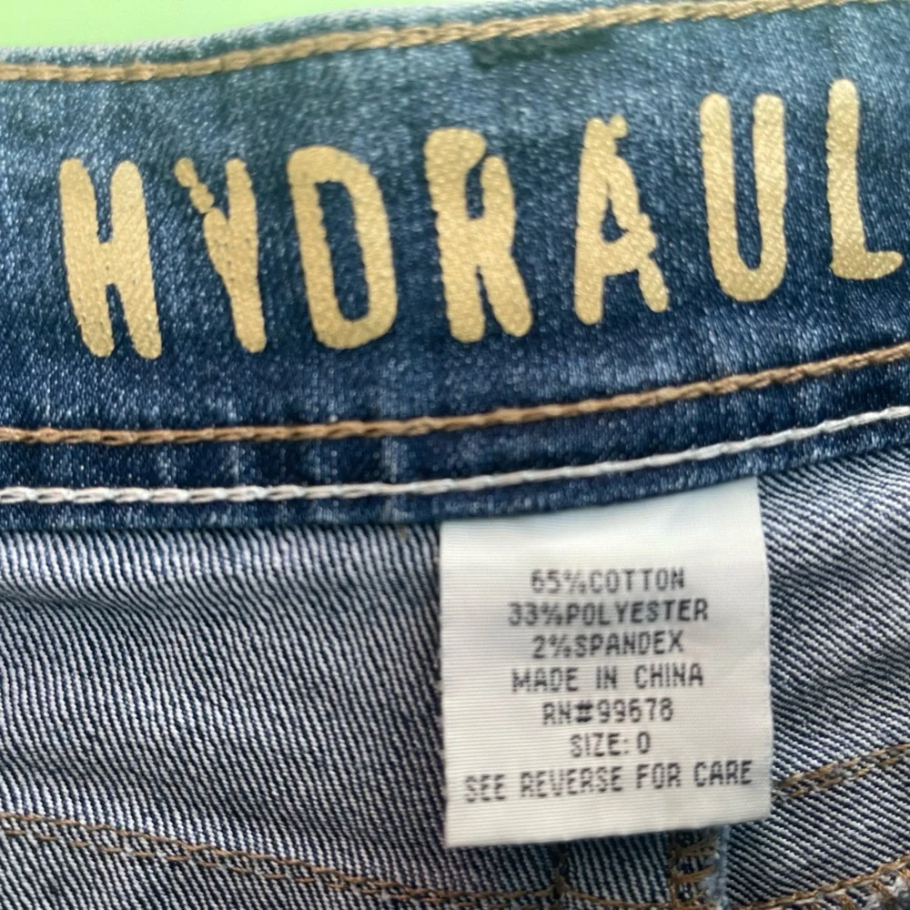 LOW RISE VINTAGE HYDRAULIC Women's Distressed Denim Shorts  SIZE 0 JUNIORS - Picture 11 of 12